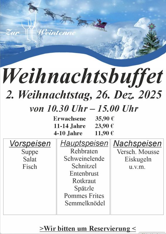 Bild - Weihnachtsbuffet 26. Dez. 2025